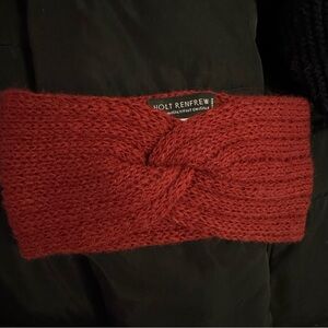 Holt Renfrew Red Knit Winter Headband